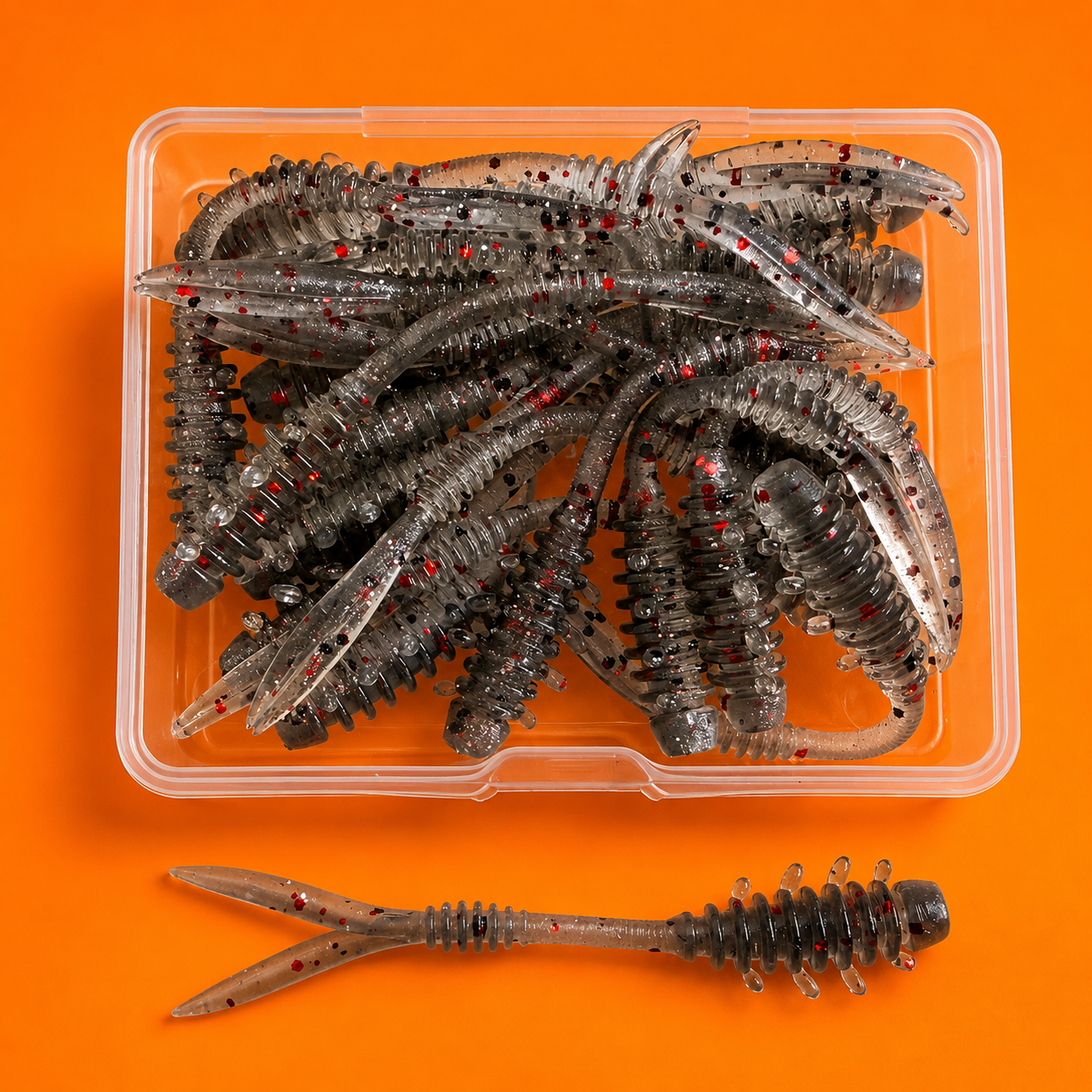 Spinpoler Micro Lures - Ripple 55mm - 20pcs Per Box - TPR (floating) Soft Plastic Lures