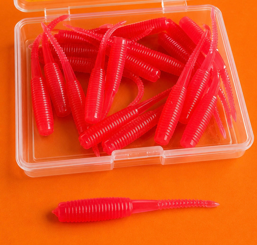 Spinpoler Micro Lures - Mini Worm 35mm - 20pcs Per Box - TPR (floating) Soft Plastic Lures