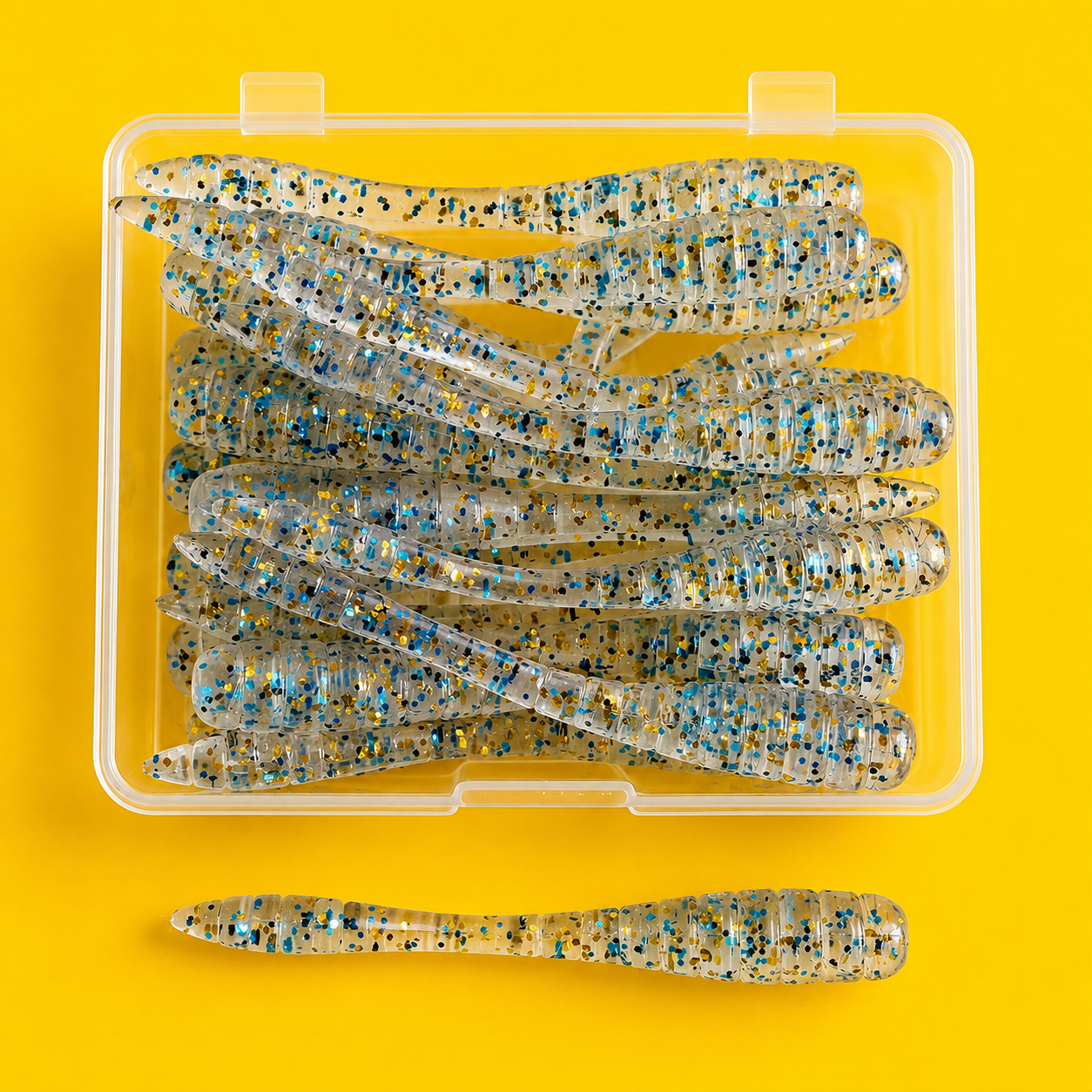 Spinpoler Micro Lures - Worm 48mm - 20pcs Per Box - TPR (floating) Soft Plastic Lures