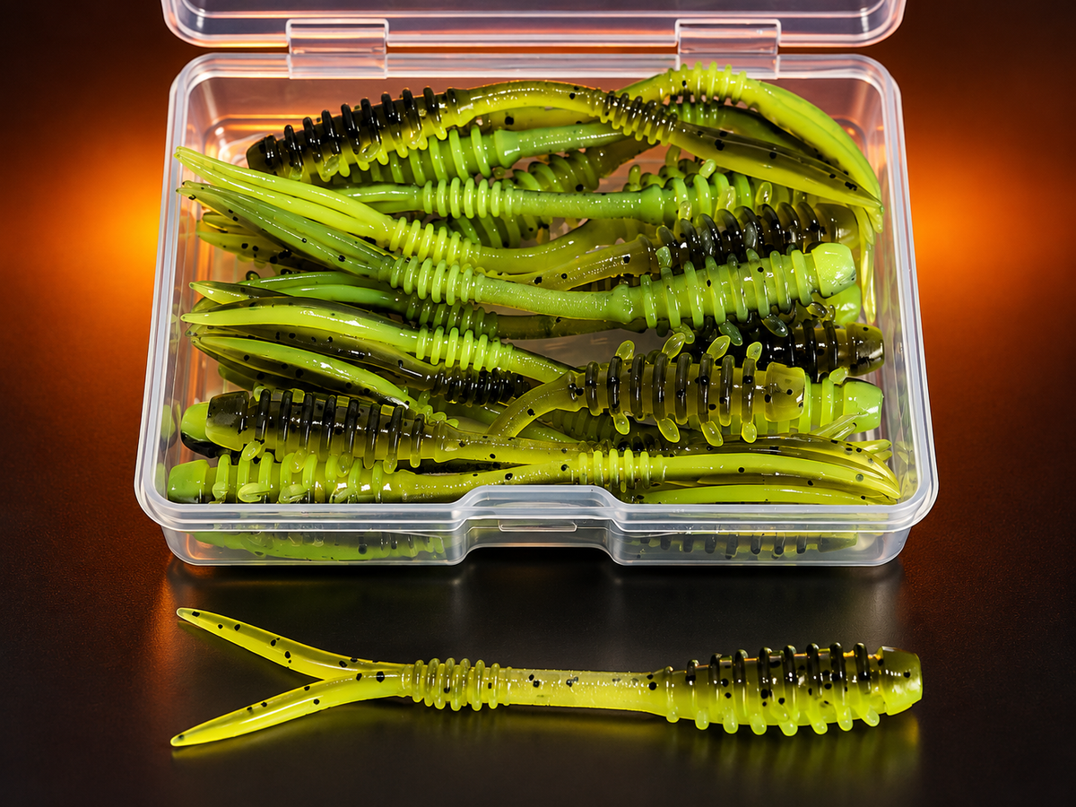 Spinpoler Micro Lures - Ripple 55mm - 20pcs Per Box - TPR (floating) Soft Plastic Lures