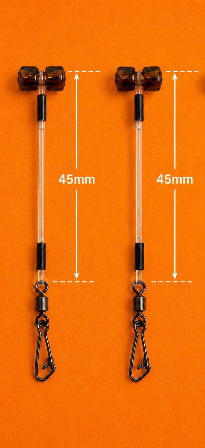 WA - Running Feeder Stiff Link - Fluorocarbon 45mm - 3 Units