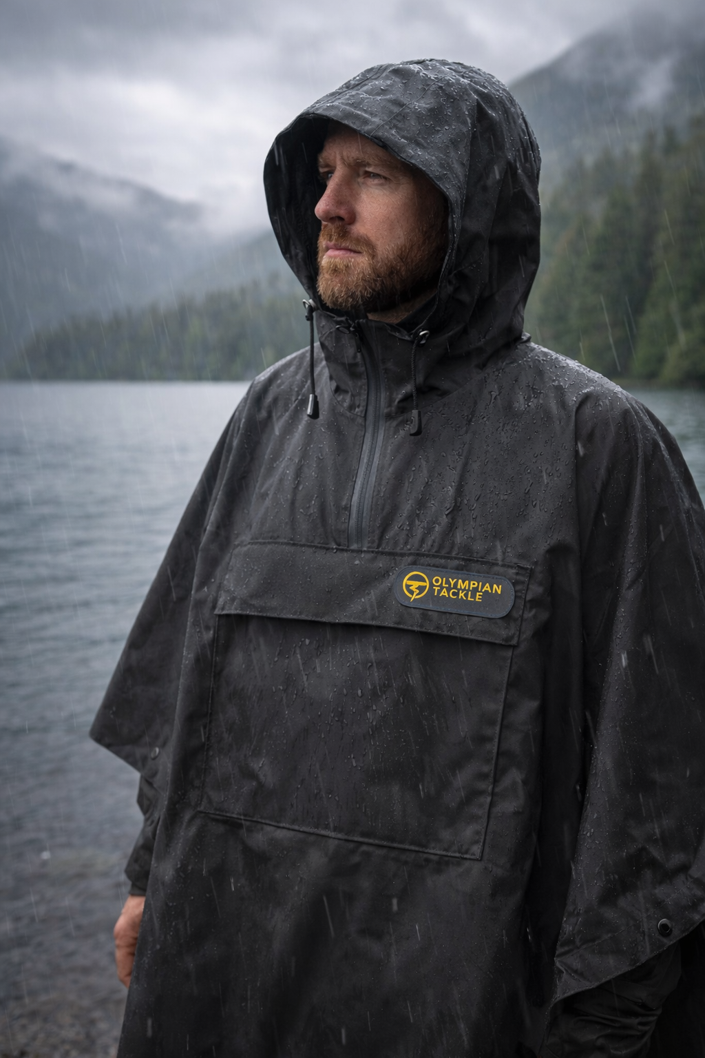 Olympian Range - Shroud Softshell Poncho - Modular Storm Cloak - unisex