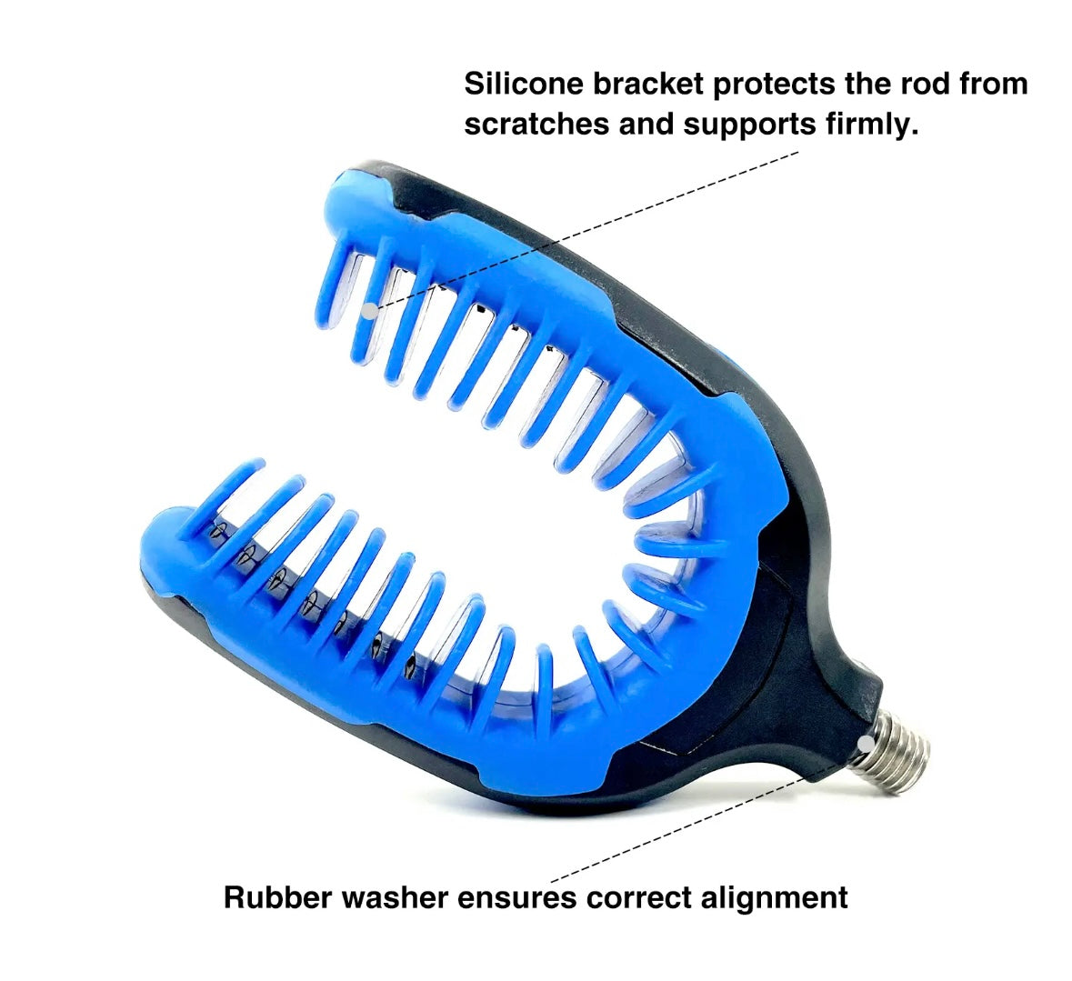Secure Gripper Rod Rest - Red / Blue