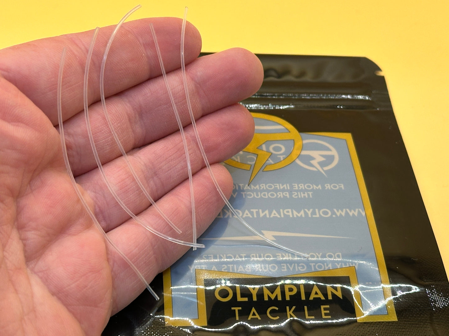 Olympian Tackle - 0.3mm internal diameter clear Silicone hook tubing - 5 Lengths