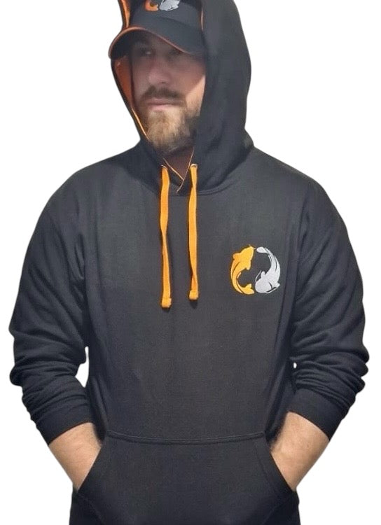 Signature Contrast Hoodie - Orange and Black