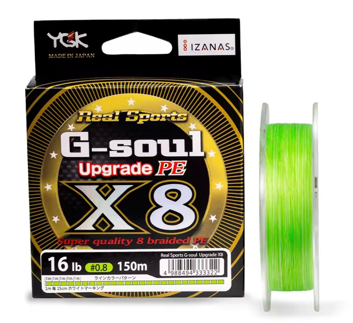 Premium Braided Line - YGK G-Soul X8 Upgrade Braid