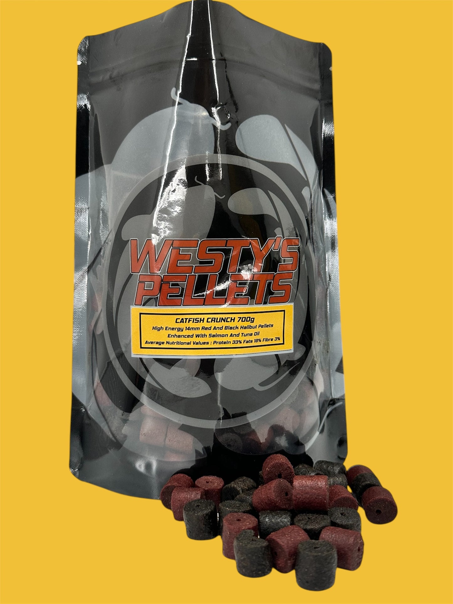 NEW CATFISH CRUNCH - 14mm Pre-Drilled Oil Enhanced Pellets
