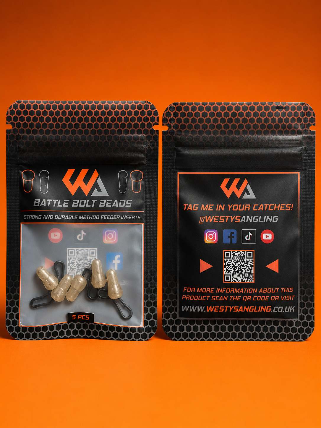 WA - Battle Bolt Beads - Method Feeder Inserts - 5pcs