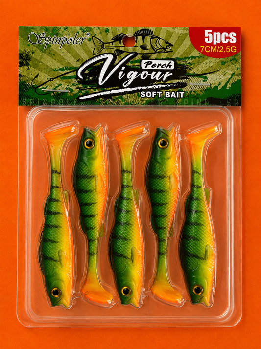 Spinpoler - VIGOUR PERCH - Soft Plastic Lures - 7cm 2.5g - 5 lures