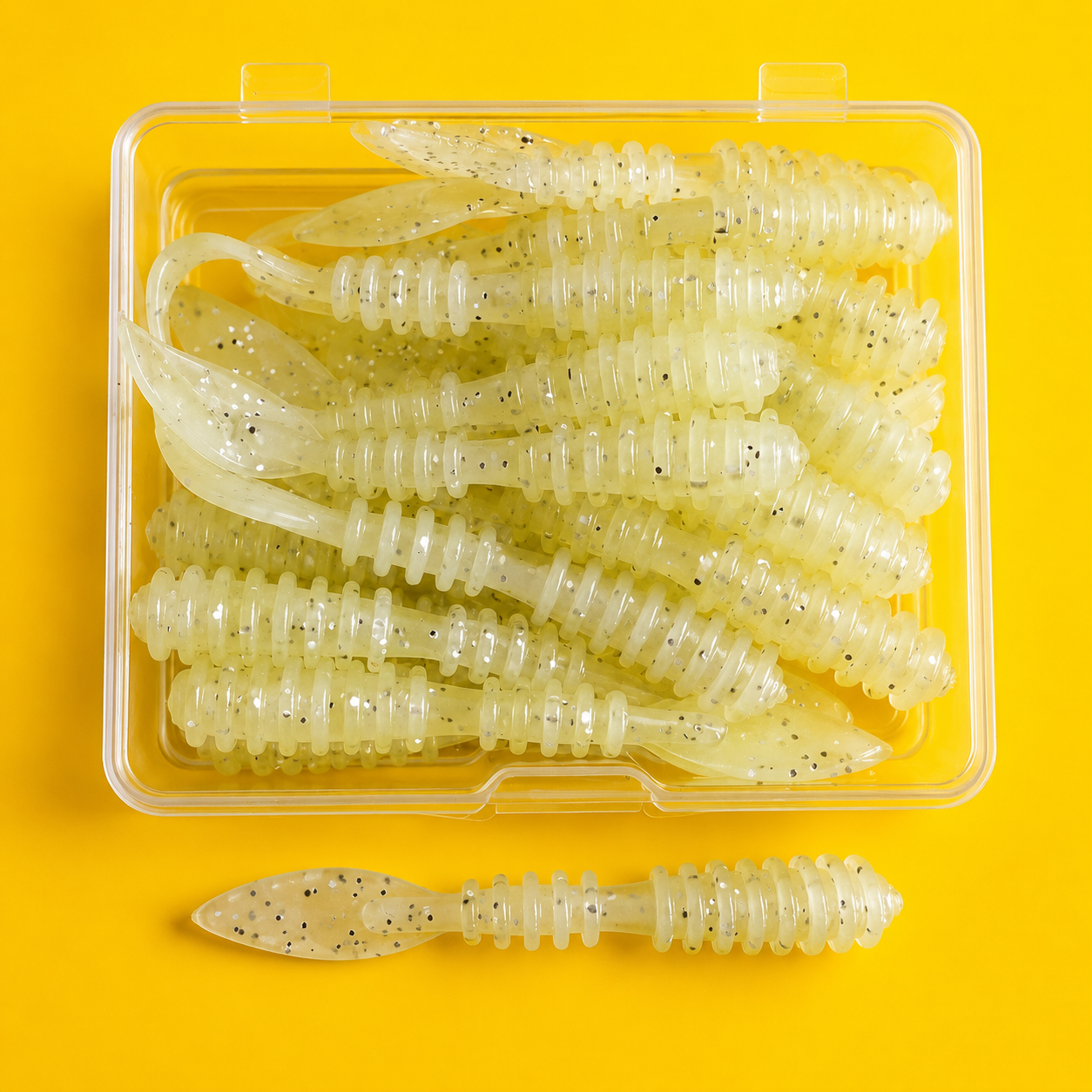 Spinpoler Micro Lures - Tadpole Worm 48mm - 20pcs Per Box - TPR (floating) Soft Plastic Lures