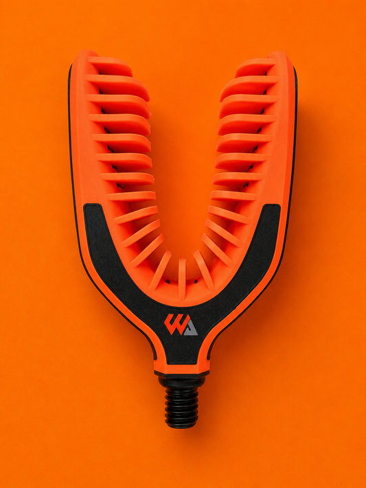 WA - Gripper Style Rear Rod Rests - Soft and Secure - Orange And Black