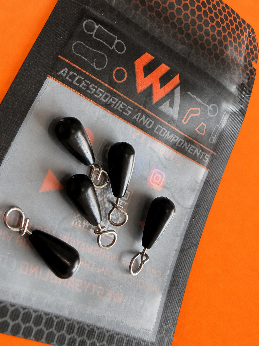 WA - Quick change tungsten sinkers - Jika Sinkers - All Weights - 5pcs