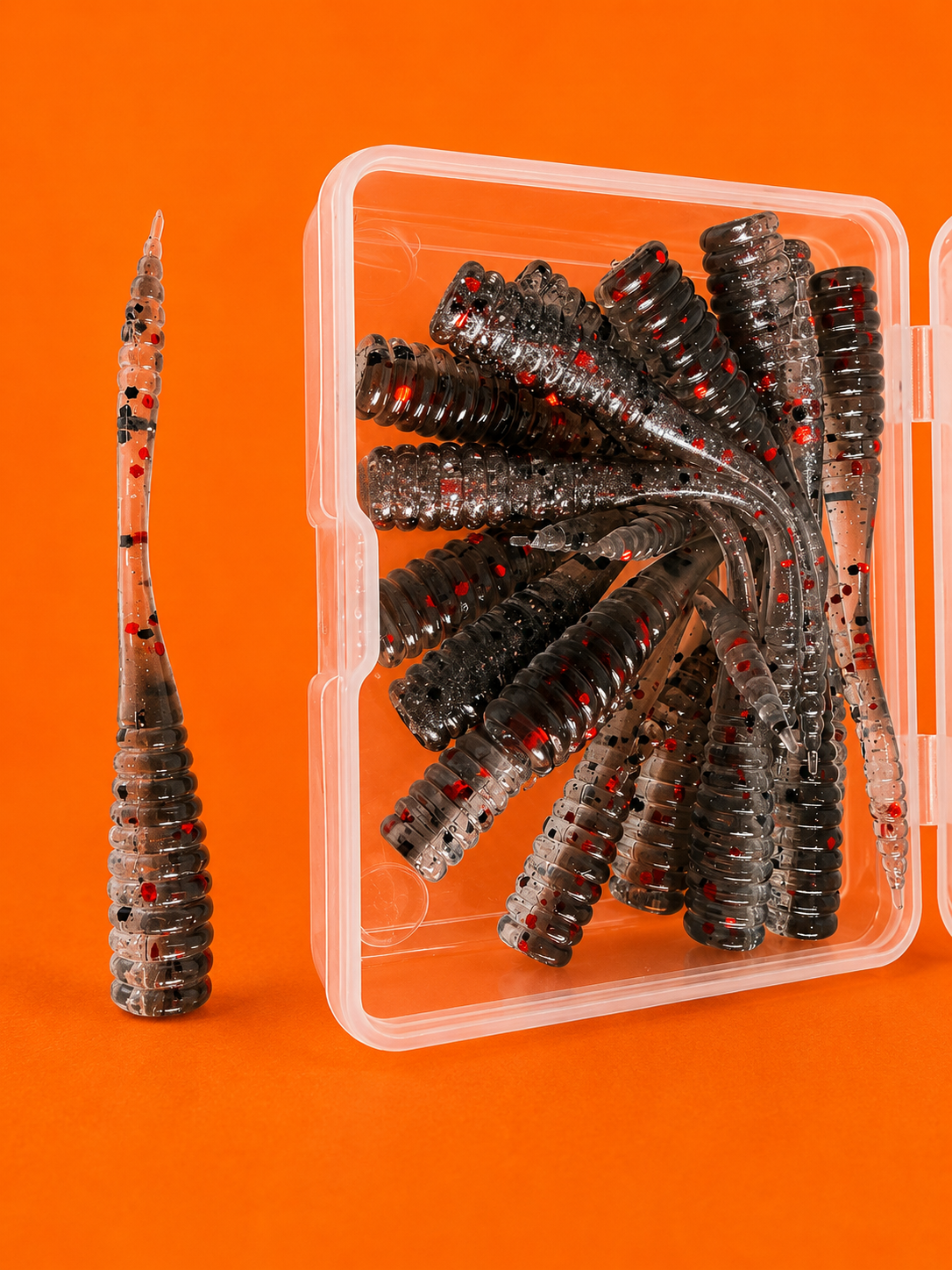 Spinpoler Micro Lures - Mini Stick Worm 48mm - 20pcs Per Box - TPR (floating) Soft Plastic Lures