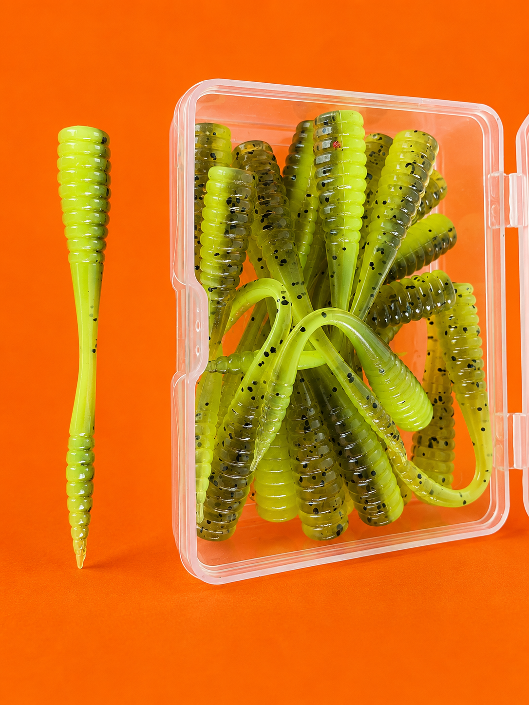 Spinpoler Micro Lures - Mini Stick Worm 48mm - 20pcs Per Box - TPR (floating) Soft Plastic Lures