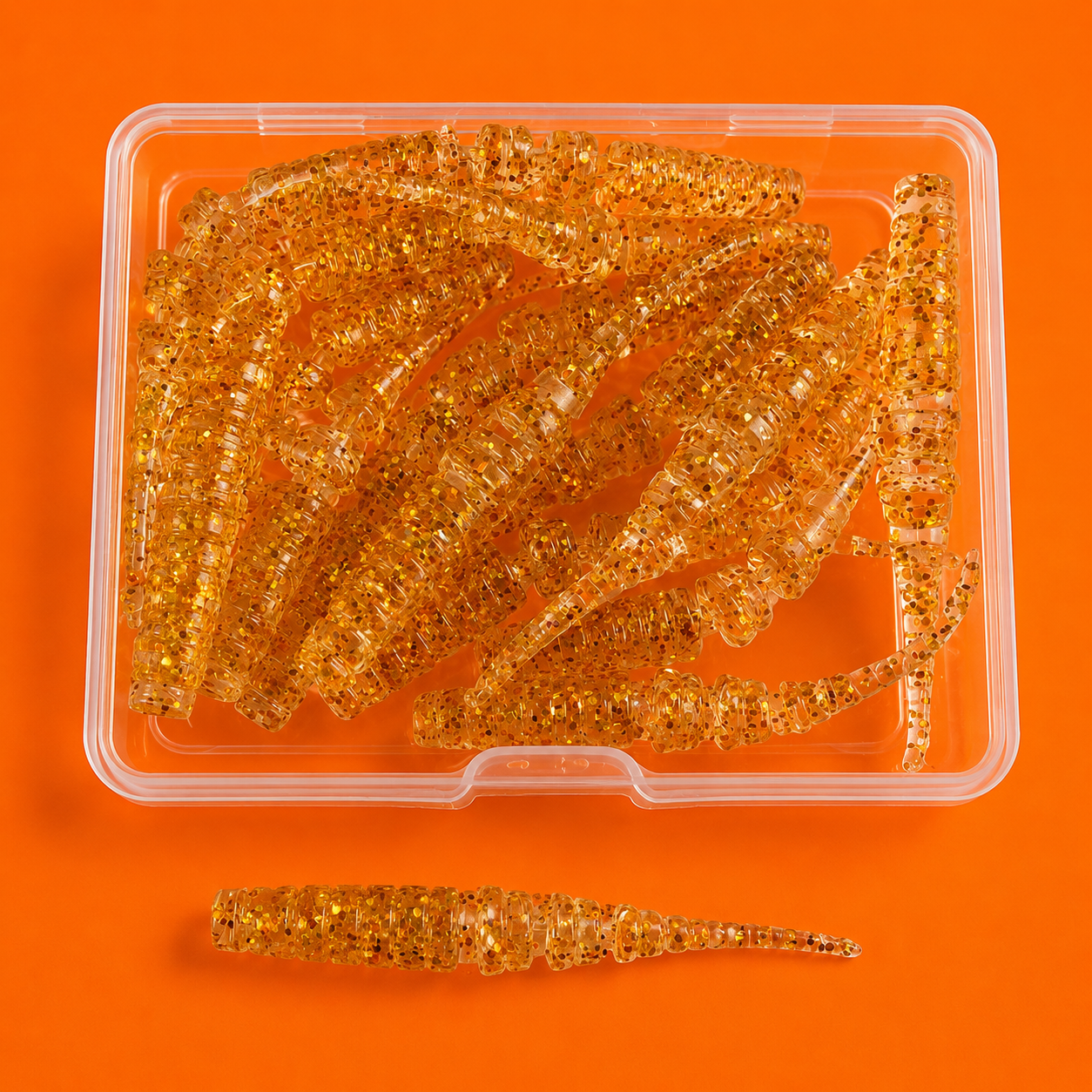 Spinpoler Micro Lures - Segmented Worm 45mm - 20pcs Per Box - TPR (floating) Soft Plastic Lures