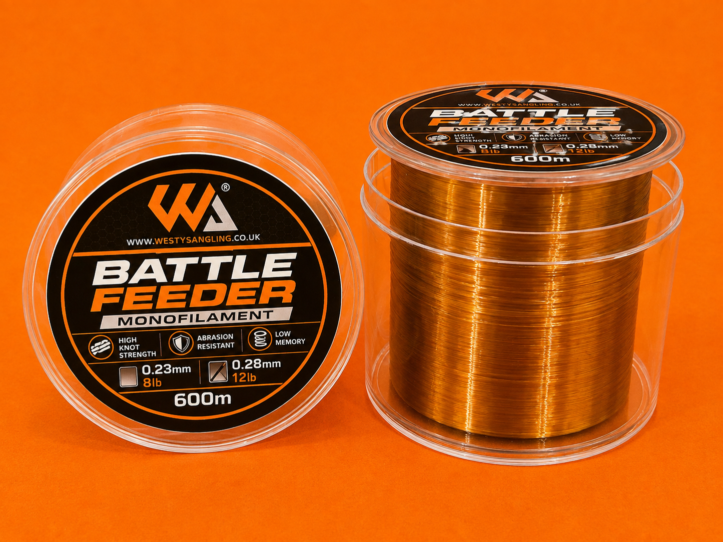 WA - Battle Feeder Monofilament - 600m - All Breaking Strains