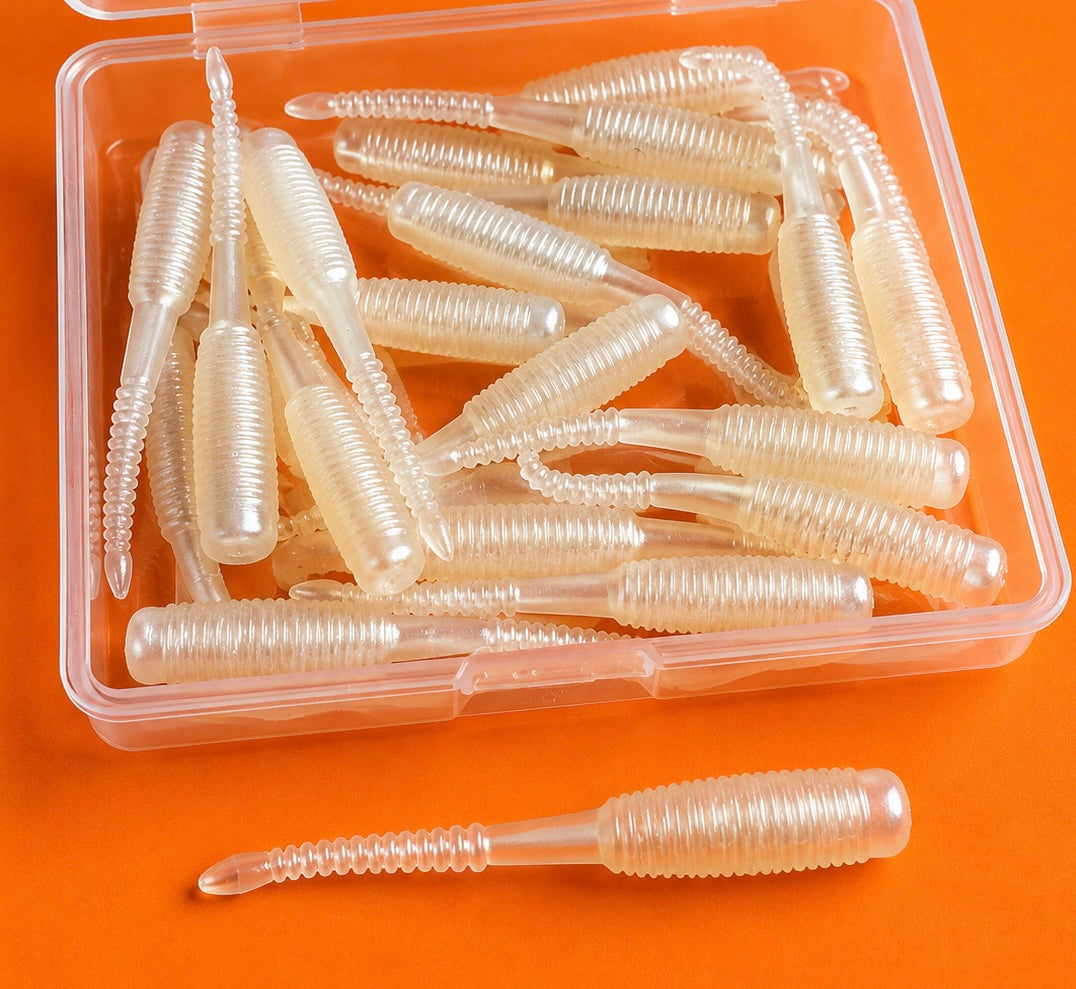 Spinpoler Micro Lures - Mini Worm 35mm - 20pcs Per Box - TPR (floating) Soft Plastic Lures