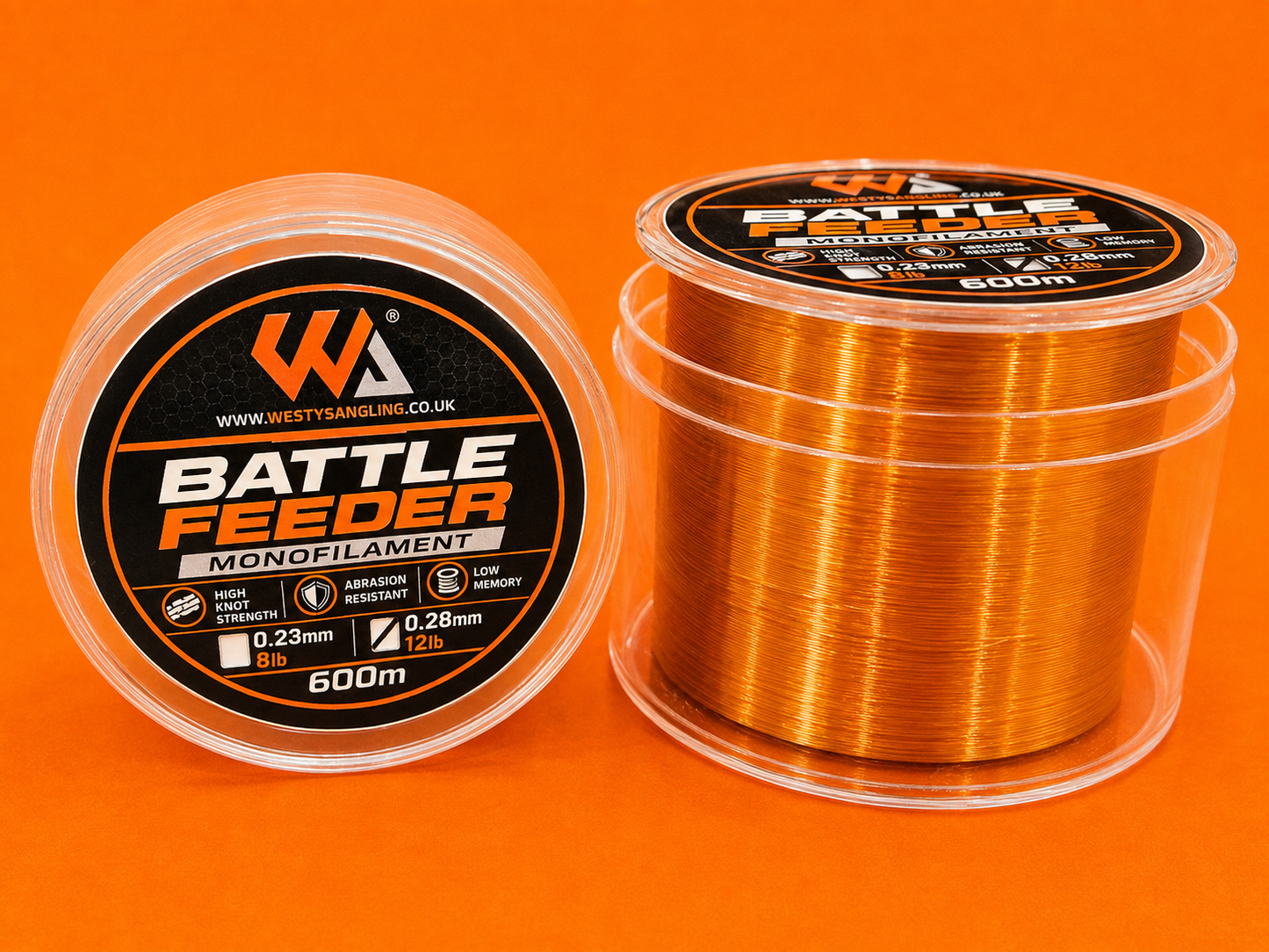 WA - Battle Feeder Monofilament - 600m - All Breaking Strains