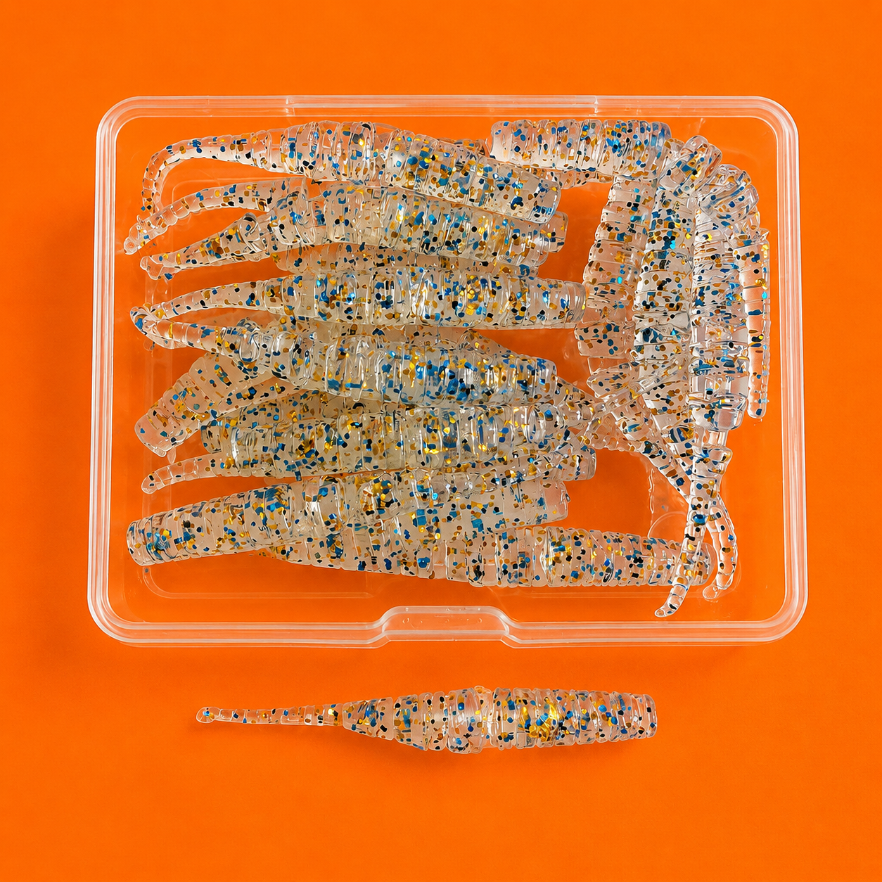 Spinpoler Micro Lures - Segmented Worm 45mm - 20pcs Per Box - TPR (floating) Soft Plastic Lures
