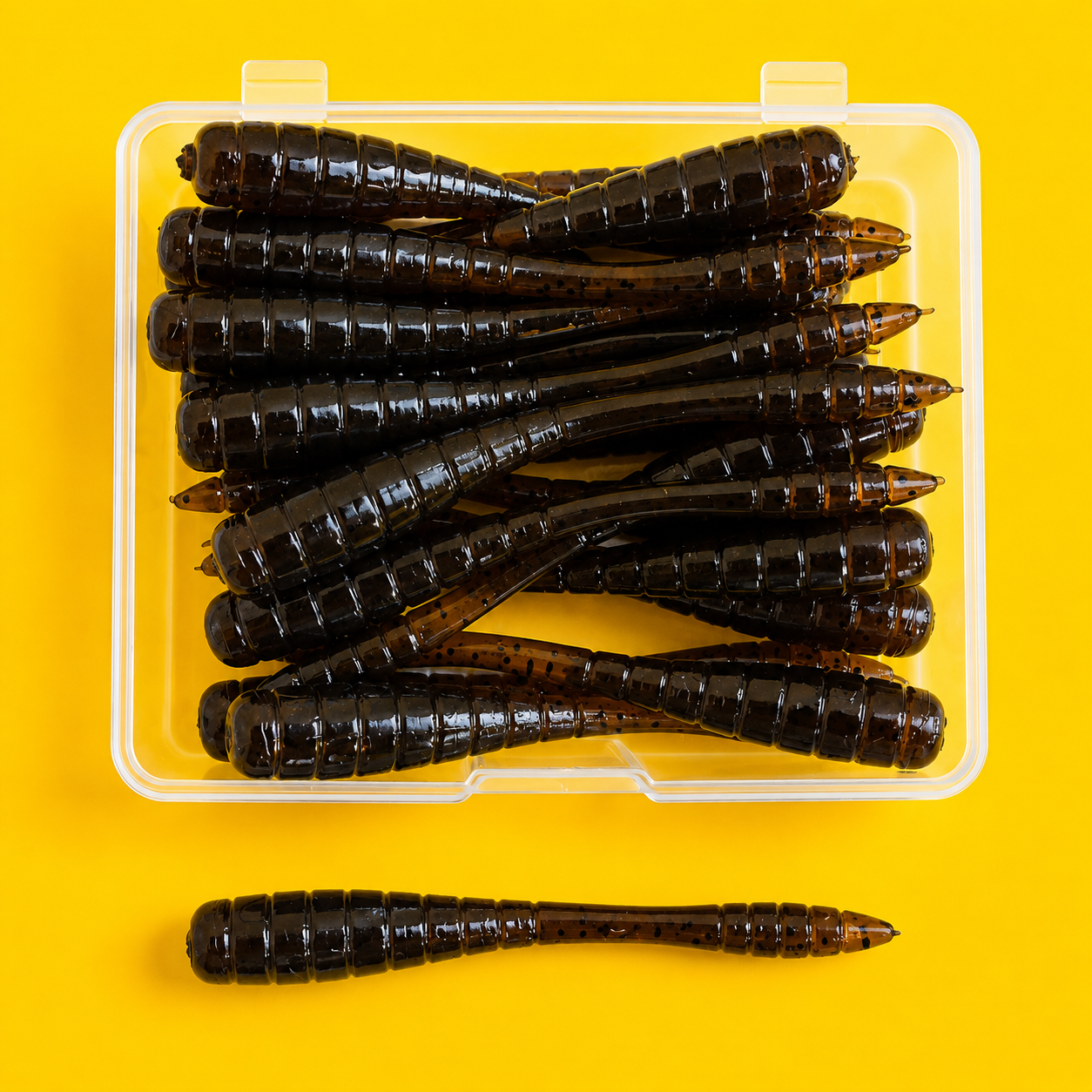 Spinpoler Micro Lures - Worm 48mm - 20pcs Per Box - TPR (floating) Soft Plastic Lures