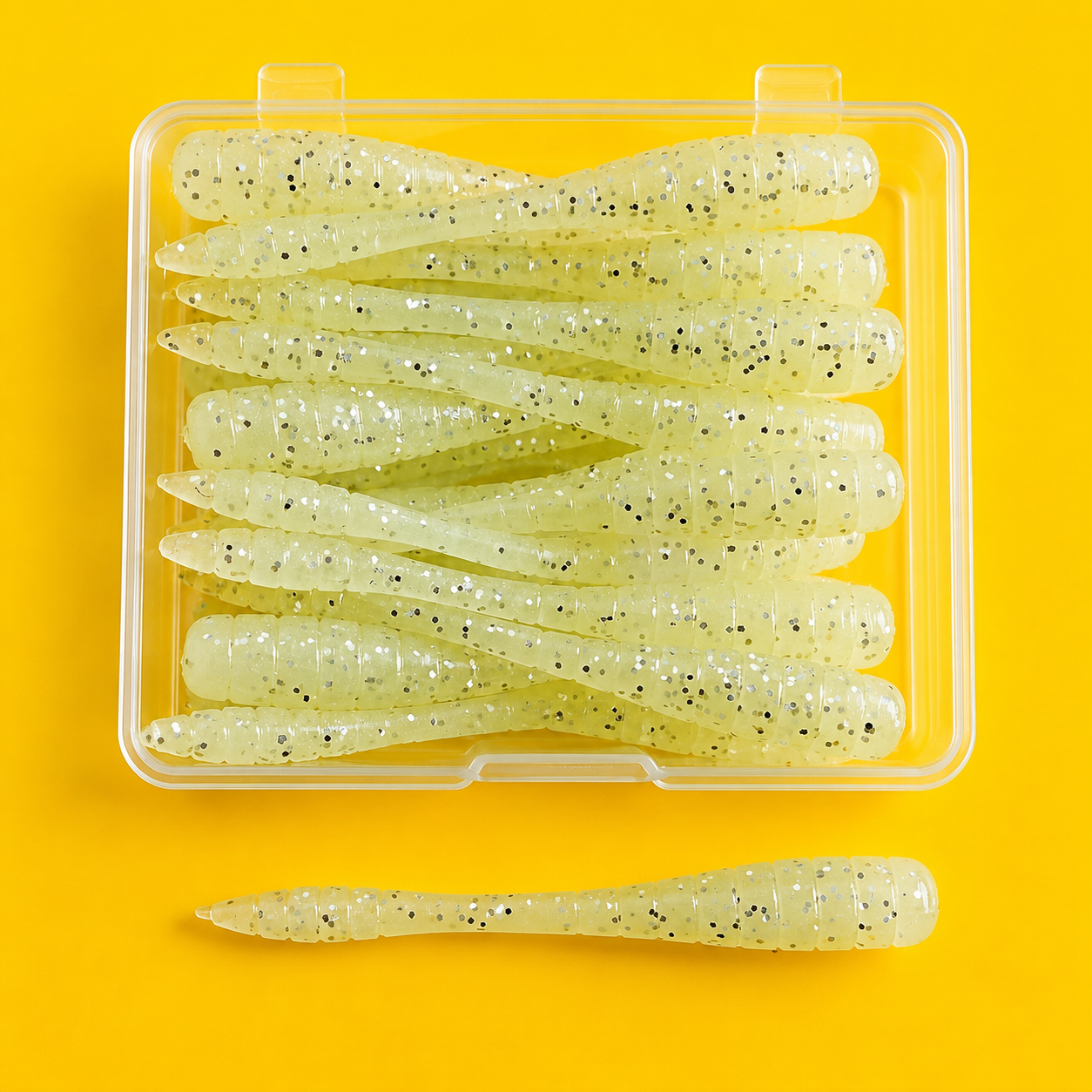 Spinpoler Micro Lures - Worm 48mm - 20pcs Per Box - TPR (floating) Soft Plastic Lures