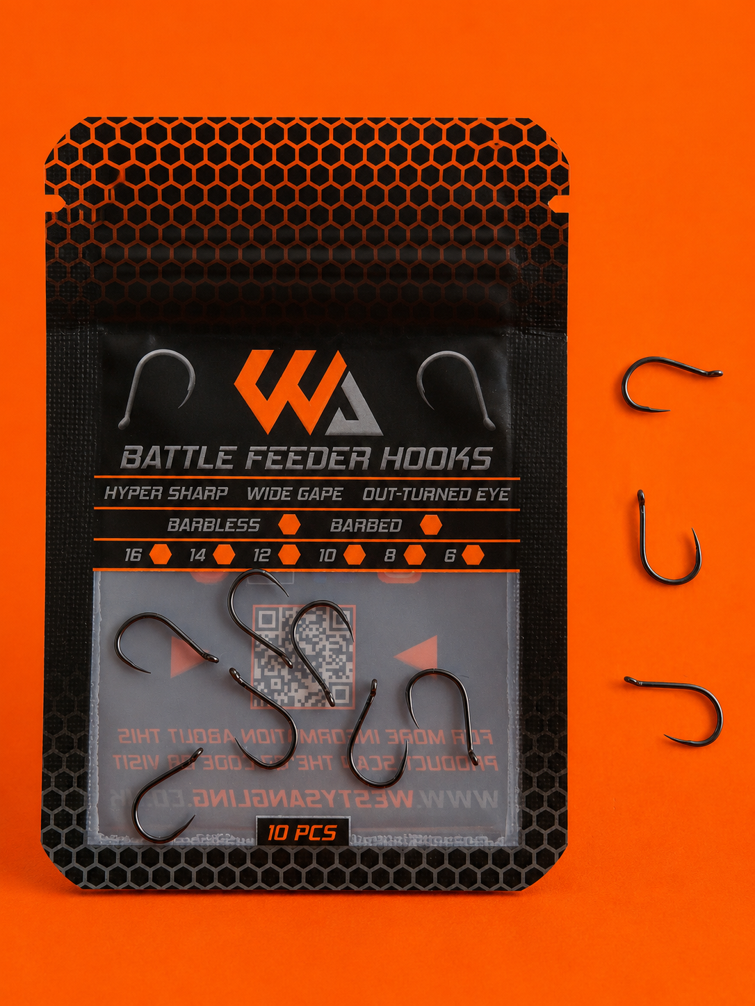 WA - Battle Feeder Hooks - Barbless - 10pcs