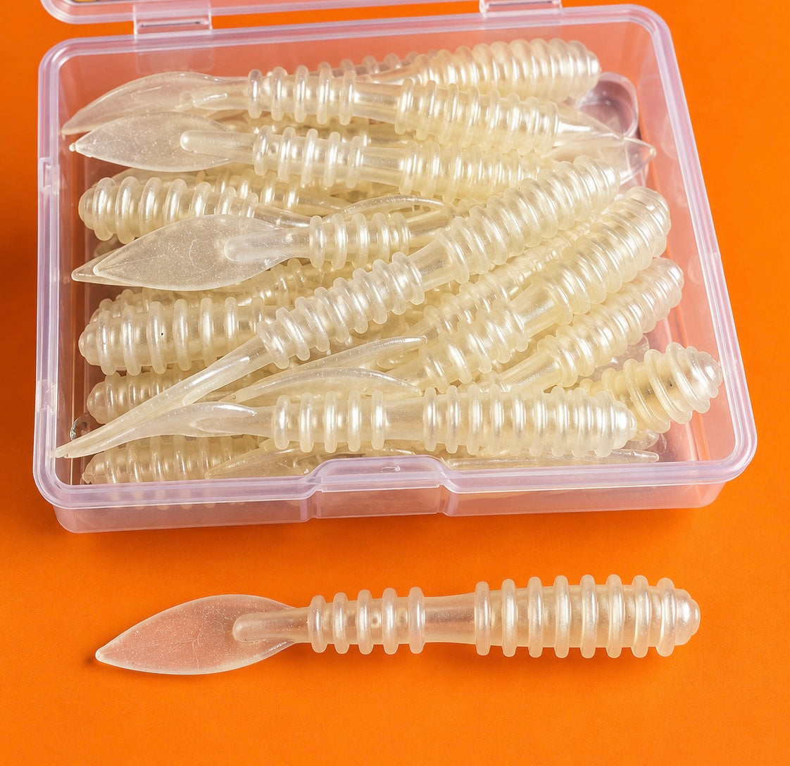 Spinpoler Micro Lures - Tadpole Worm 48mm - 20pcs Per Box - TPR (floating) Soft Plastic Lures
