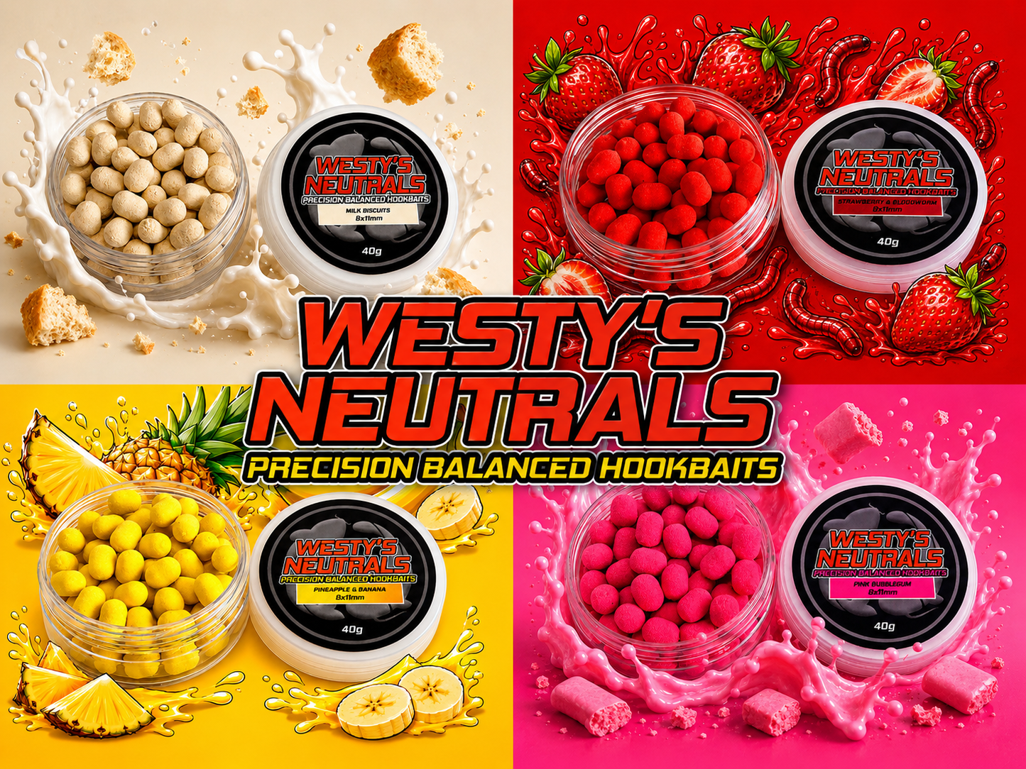NEW Westys Neutrals - Precision Balanced Hookbaits 8x11mm 40g