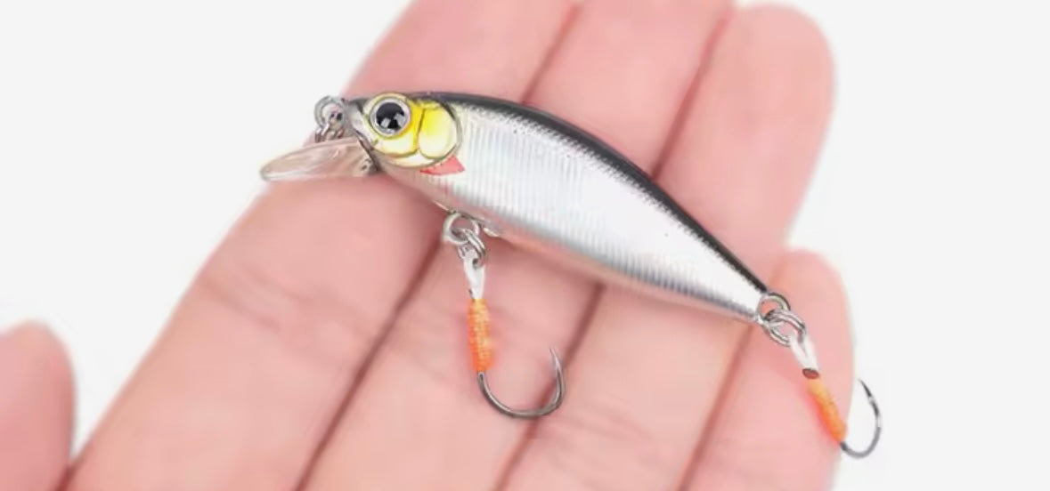 Japanese 45mm 3.2g Mini Sinking Minnow single hooks