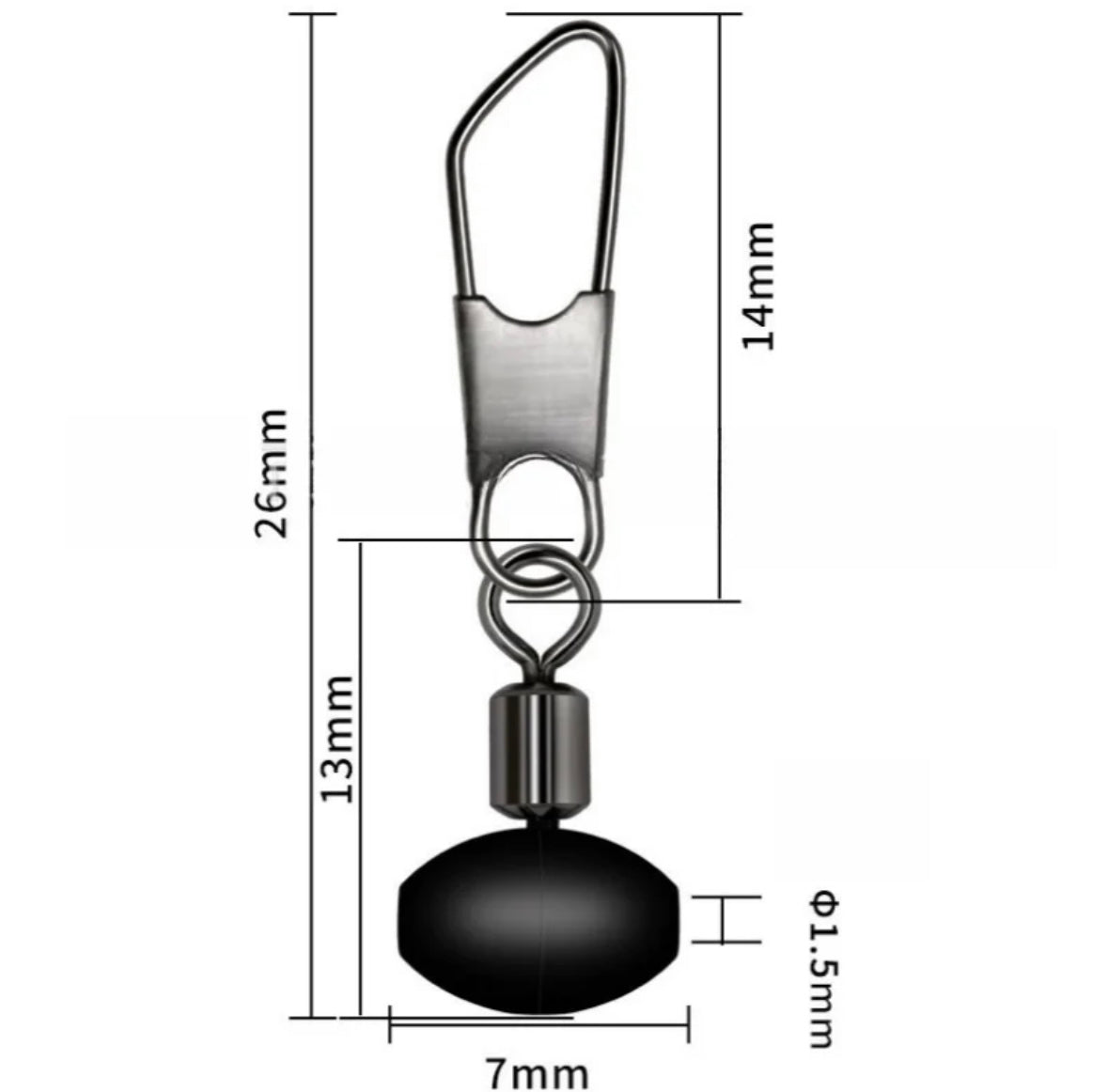 Running Feeder Snap Swivel x 5