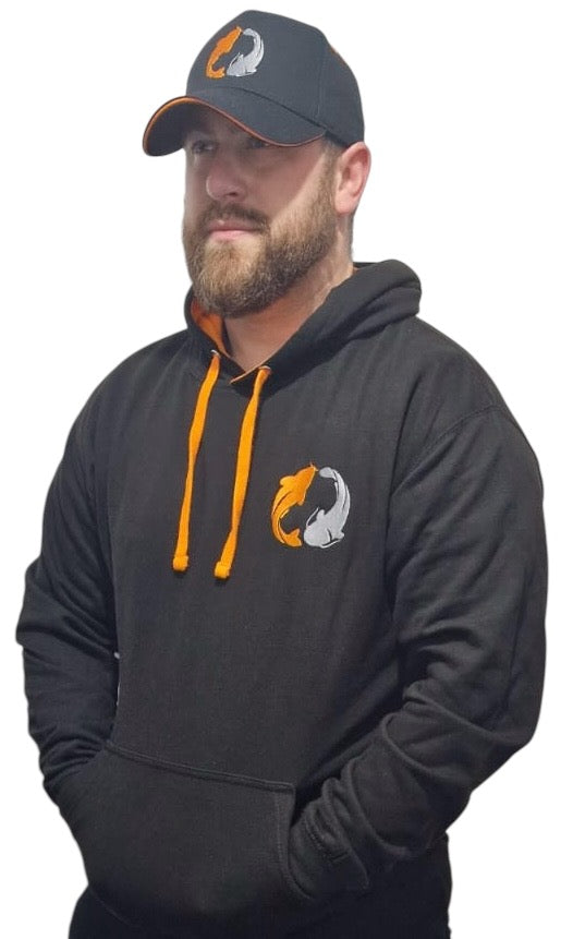 Signature Contrast Hoodie - Orange and Black