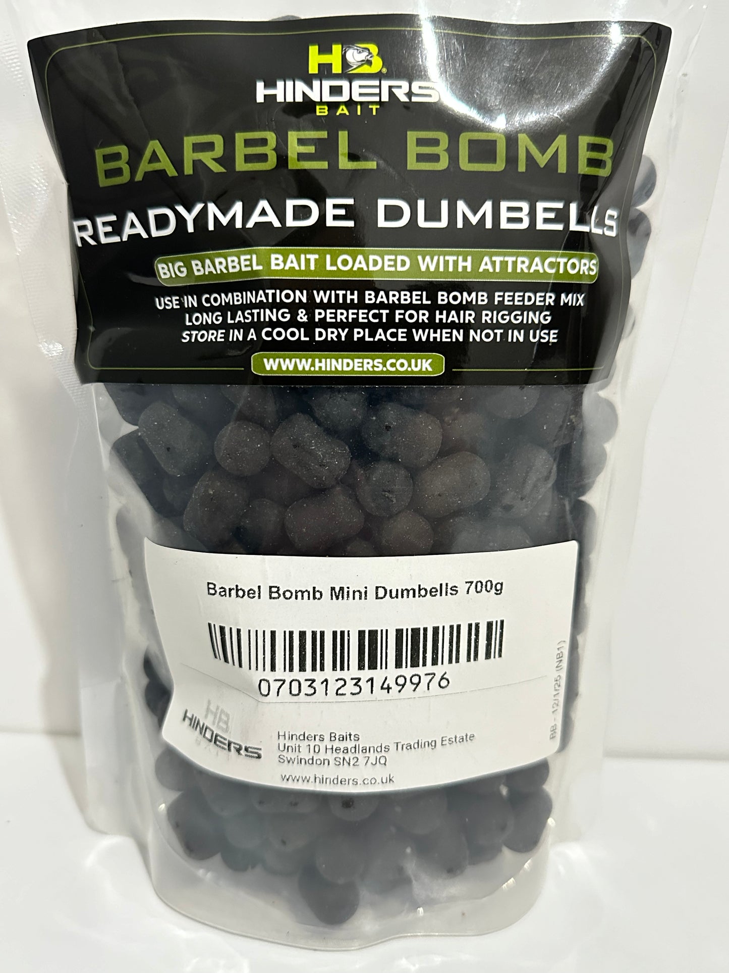 Hinders Bait - Barbel Bomb Dumbell Boilies 700g