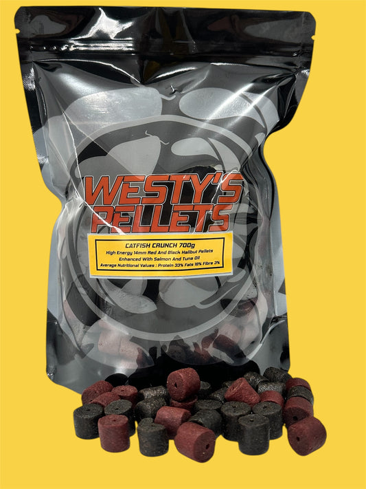 NEW CATFISH CRUNCH - 14mm Pre-Drilled Oil Enhanced Pellets