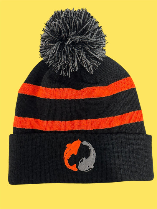 NEW Signature Orange and Black Beanie Bobble Hat
