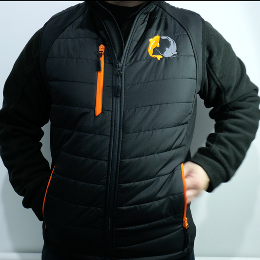 Signature Padded Gilet - Black and Orange