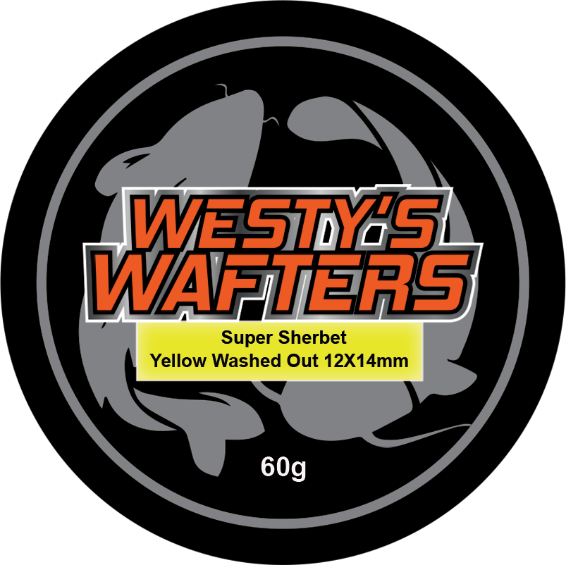 Super Sherbet Wafters - Yellow Washed Out 60g 12x14mm